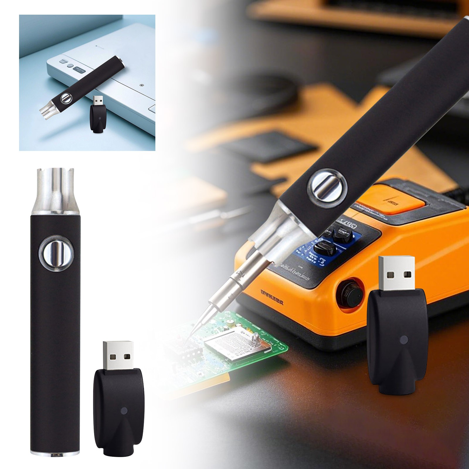 Thread Soldering Kits 3 Gear Adjustable Voltages 1100mAh Battery Cart Pen With USB Adapter Welding Tool Kits Cordless Driver Battery Screwdriver Rechargeable Automatic Screwdriver Cordless Screwdriver